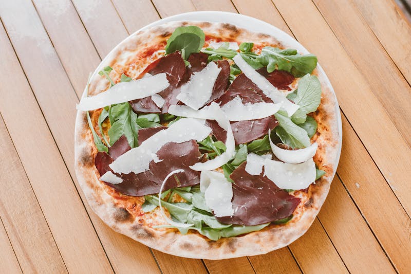 Arugula salad with shaved parmesan and lemon vinaigrette